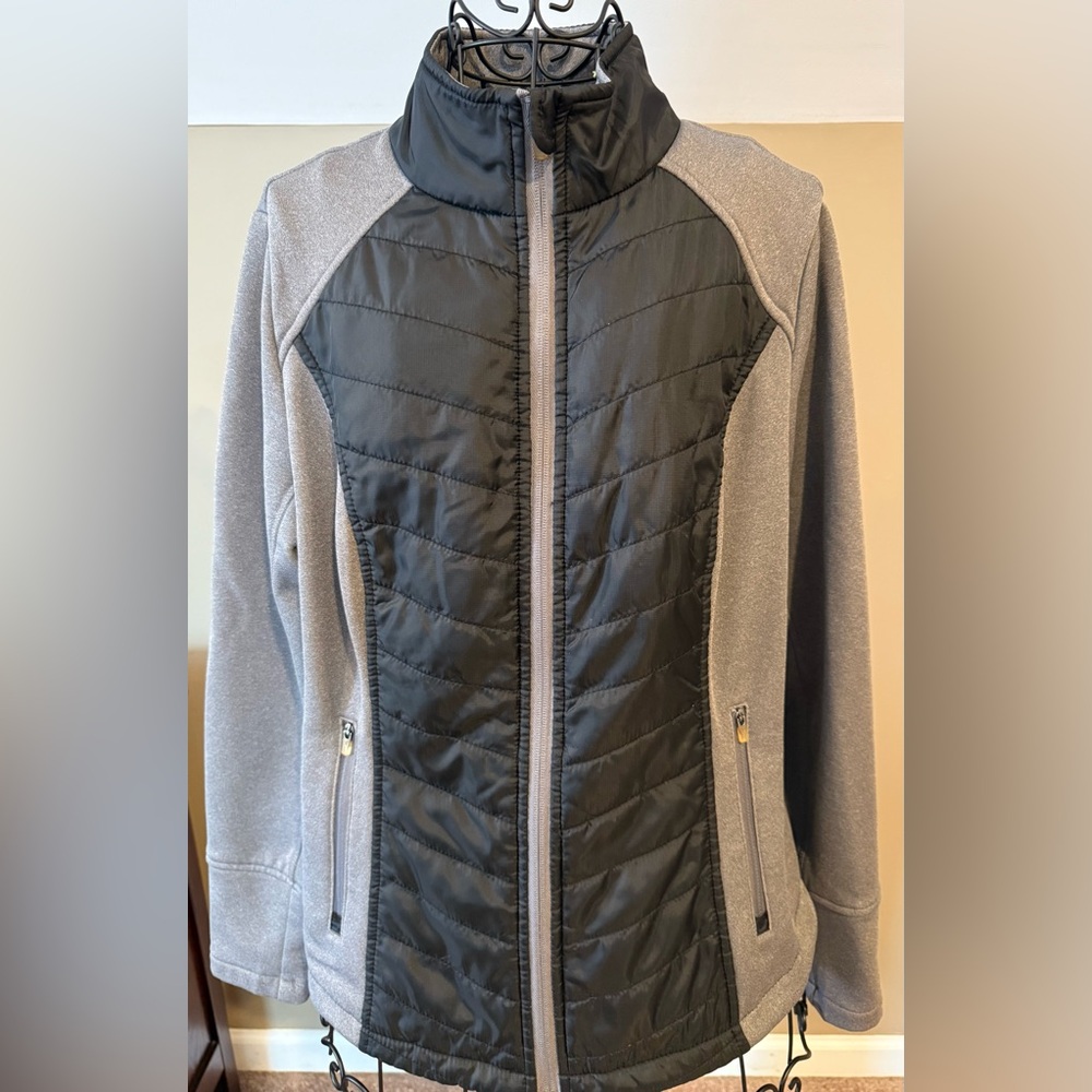 Exertek Women's Black and Gray Zip Up Athletic Jacket size Small